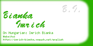 bianka imrich business card